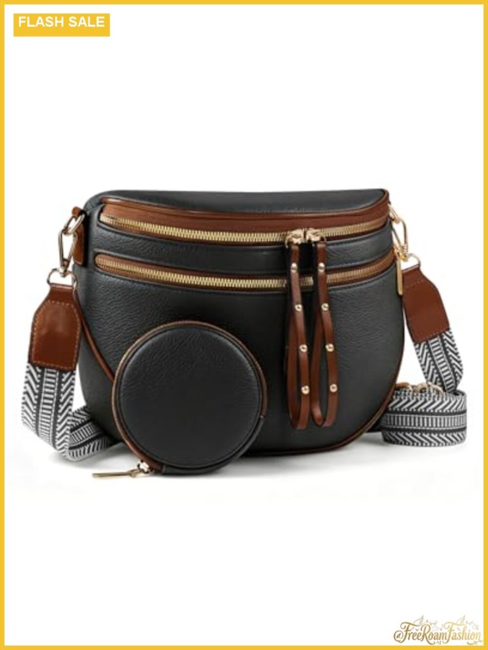 Vegan Leather Crossbody Bum Bag with Coin Purse